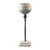 Sagebrook Home 18220-01 Glass, 15" Votive Holder W Marble Stand, Sage/Silv