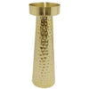 Sagebrook Home 16499-09 Metal, 12" Hammered Candle Holder, Gold