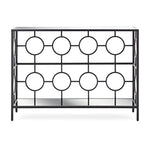 Imax Worldwide Home SG Black Ring Mirror Top Console Table