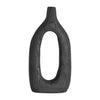 Sagebrook Home 17376-02 Wood, 14" Cut-Out Vase, Black