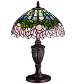 Meyda Lighting 30343 18" High Tiffany Cabbage Rose Accent Lamp