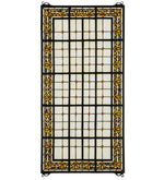 Meyda Lighting 30406 24"W X 48"H Fleur-de-lis Stained Glass Window Panel