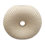 Sagebrook Home 18953-02 Ceramic, 9" Donut Hole Vase, Cotton