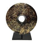 Sagebrook Home 17462 Iron, 18", Disc withStand Deco, Black/Gold