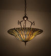 Meyda Lighting 30993 24"W Tiffany Lotus Leaf Inverted Pendant