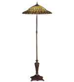 Meyda Lighting 30994 65"H Tiffany Lotus Leaf Floor Lamp