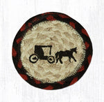 Earth Rugs IC-19 Amish Buggy Printed Coaster 5``x5``