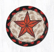 Barn star printed coaster 5x5 inches