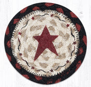 Primitive star burgundy printed coaster 5x5 inches