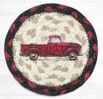 Earth Rugs IC-19 Vintage Red Truck Printed Coaster 5``x5``