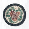 Earth Rugs IC-025A Pinecone Printed Coaster 5``x5``