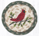 Earth Rugs IC-25 Holly Cardinal Printed Coaster 5``x5``