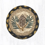 Pinecone printed coaster 5x5 inches