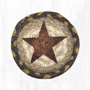 Primitive Gold Star Coaster – Rustic Americana Jute Accent 5