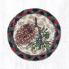 Earth Rugs IC-81 Pinecone Printed Coaster 5``x5``