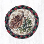 Earth Rugs IC-81 Pinecone Printed Coaster 5``x5``