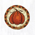Earth Rugs 5" Harvest Pumpkin Round Coaster – Eco-Friendly Printed Table Protection