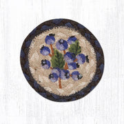 Rustic Farmhouse Jute Coaster – Blueberry Print for Country Kitchens (5