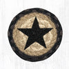 Earth Rugs IC-313 Black Star Printed Coaster 5``x5``