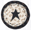 Earth Rugs IC-313 Primitive Star Black Printed Coaster 5``x5``