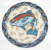 IC-443 Blue Fish Printed Coaster 5x5 square drink coaster
