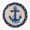 Earth Rugs IC-443 Navy Anchor Printed Coaster 5``x5``