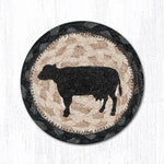 Earth Rugs IC-459 Cow Silhouette Printed Coaster 5``x5``