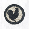 Earth Rugs IC-459 Rooster Silhouette Printed Coaster 5``x5``