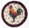 Earth Rugs IC-471 Rustic Rooster Printed Coaster 5``x5``