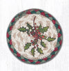 Earth Rugs IC-508 Holly Printed Coaster 5``x5``