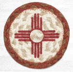 Earth Rugs IC-612 Zia Printed Coaster 5``x5``