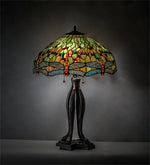 Meyda Lighting 31109 31" High Tiffany Hanging head Dragonfly Table Lamp