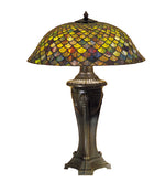 Meyda Lighting 31115  30"H Tiffany Fishscale Table Lamp