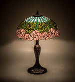 Meyda Lighting 31143 23" High Tiffany Cabbage Rose Table Lamp