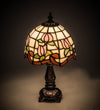 Meyda Lighting 31210 12"H Roseborder Mini Table Lamp