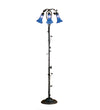Meyda Lighting 31333 59"H Blue Pond Lily 3 LT Floor Lamp