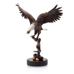 SPI Home 31619 Brass Eagle on Branch Sculpture, Marble Base - Home Decor