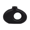 Sagebrook Home 17558-02 Wood, 7" Cut-Out Vase, Black