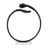 Sagebrook Home 17828 Metal, 15" Hand Ring On Base Sculpt, Black/White