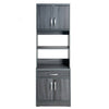 Better Home Products 616859964488 Shelby Tall Wooden Kitchen Pantry In Gray