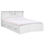 Better Home Products CBBK-46-Wht California Wooden Full Captains Bed In White