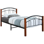 Better Home Products HERCULES-33-2022 Empire Twin Size Platform Metal Bed Frame In Black Cherry