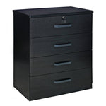 Better Home Products LD4-LIZ-BLK Liz Super Jumbo 4 Drawer Storage Chest Dresser In Black