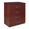 Better Home Products LD4-LIZ-MAH Liz Super Jumbo 4 Drawer Storage Chest Dresser In Mahogany