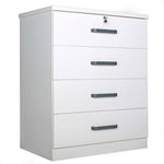 Better Home Products LD4-LIZ-WHT Liz Super Jumbo 4 Drawer Storage Chest Dresser In White