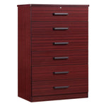 Better Home Products LD6-LIZ-MAH Liz Super Jumbo 6 Drawer Storage Chest Dresser In Mahogany