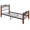 Better Home Products LEX-US-33 Lexus Metal Bed Frame With Headboard & Footboard In Cherry