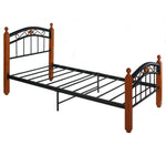 Better Home Products LEX-US-33 Lexus Metal Bed Frame With Headboard & Footboard In Cherry