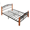 Better Home Products LEX-US-50 Lexus Metal Bed Frame With Headboard & Footboard In Cherry