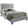 Better Home Products Monica-46-Gray Monica Velvet Upholstered Full Platform Bed In Gray